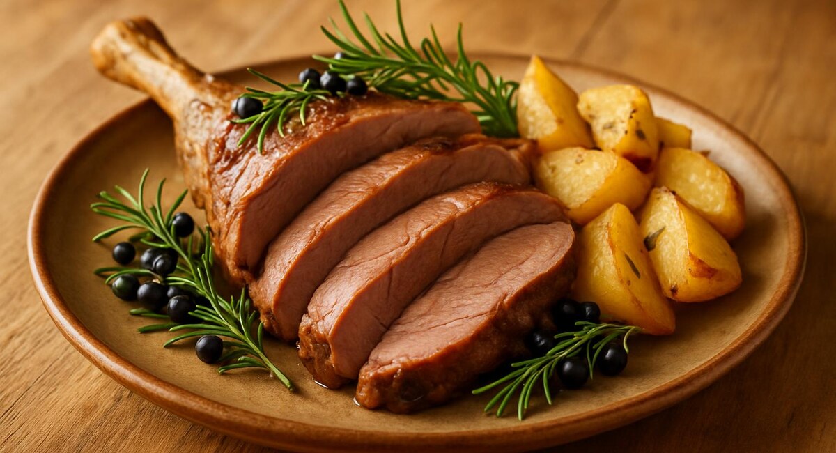 Agnello al mirto con patate
