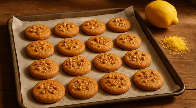 Biscotti alle noci con miele e scorza di limone