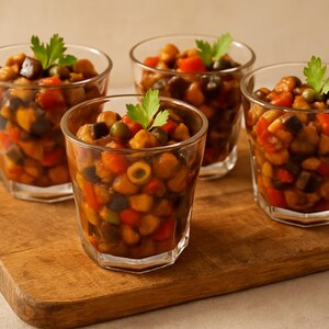 Caponata di melanzane in bicchierini