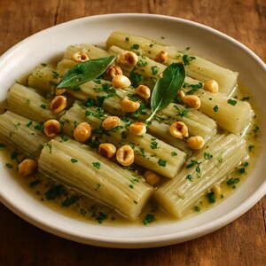 Cardi con burro nocciole e salvia