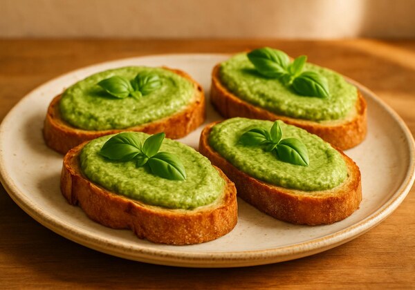 Crostini con friarielli e ricotta