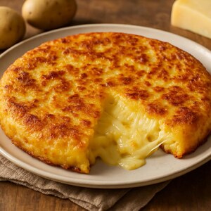 Patate con formaggio montasio e cipolla