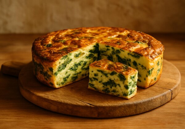 Frittata al Parmigiano e spinaci al forno