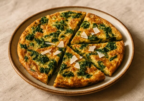 Frittata rustica con cime di rapa e pecorino