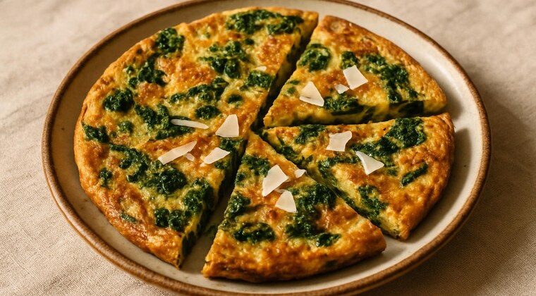 Frittata rustica con cime di rapa e pecorino