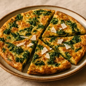 Frittata rustica con cime di rapa e pecorino