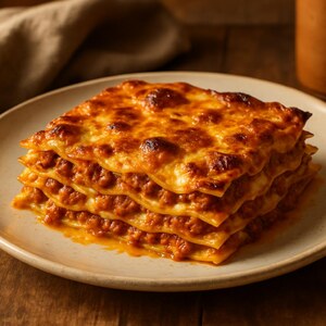 Sfoglia per lasagne con besciamella e parmigiano