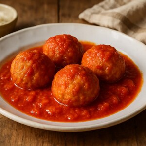 Polpette di pecorino e uova al pomodoro