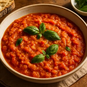 Pane con pomodori basilico e aglio