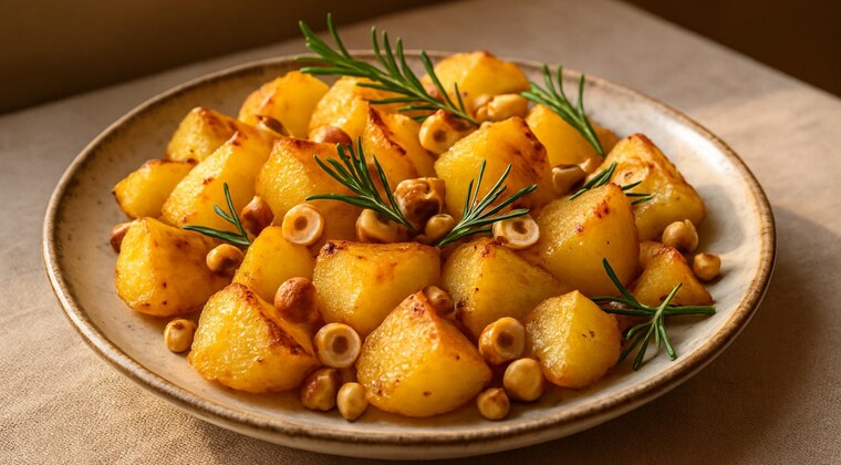 Patate al forno con nocciole e rosmarino