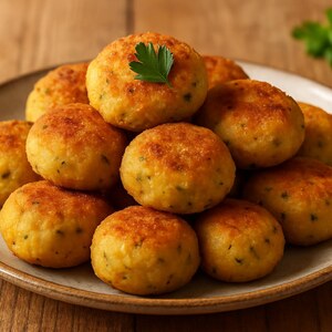 Polpettine di ceci e patate allo zafferano