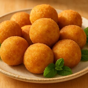 Polpettine di patate e pecorino con mentuccia