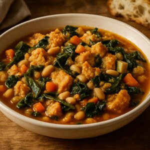 Pane raffermo con cavolo nero e fagioli cannellini