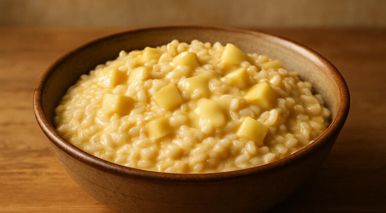 Risotto con fontina e mela