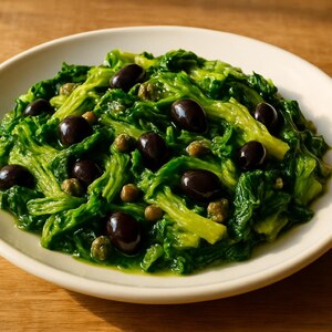 Scarola con olive e capperi