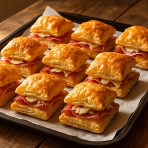Sfogliatine rustiche con prosciutto e Parmigiano