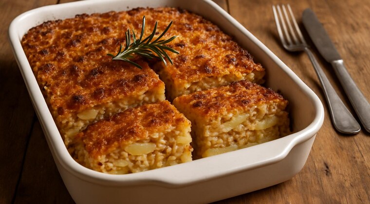 Sformato di farro, patate e pecorino