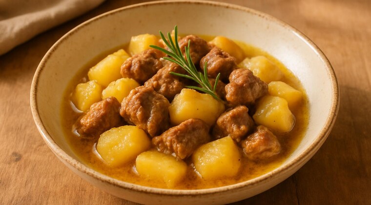 Spezzatino di agnello con patate e rosmarino