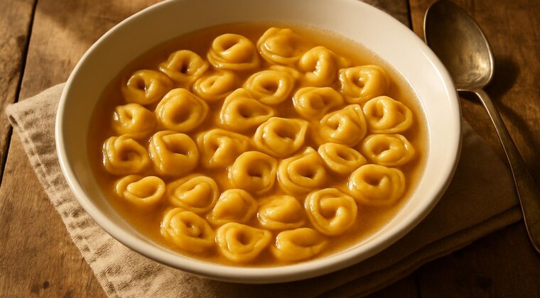 Tortellini con brodo di carne