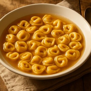 Tortellini con brodo di carne
