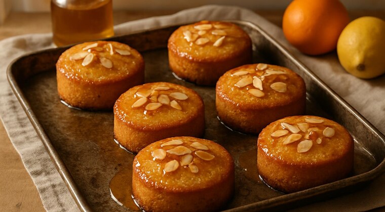 Tortini di mandorle e agrumi con miele