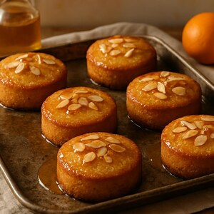 Tortini di mandorle e agrumi con miele