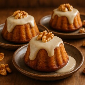 Tortini di segale e miele con crema alle noci