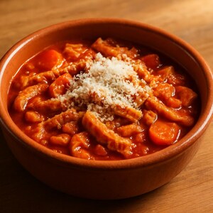 Trippa con pomodoro e pecorino